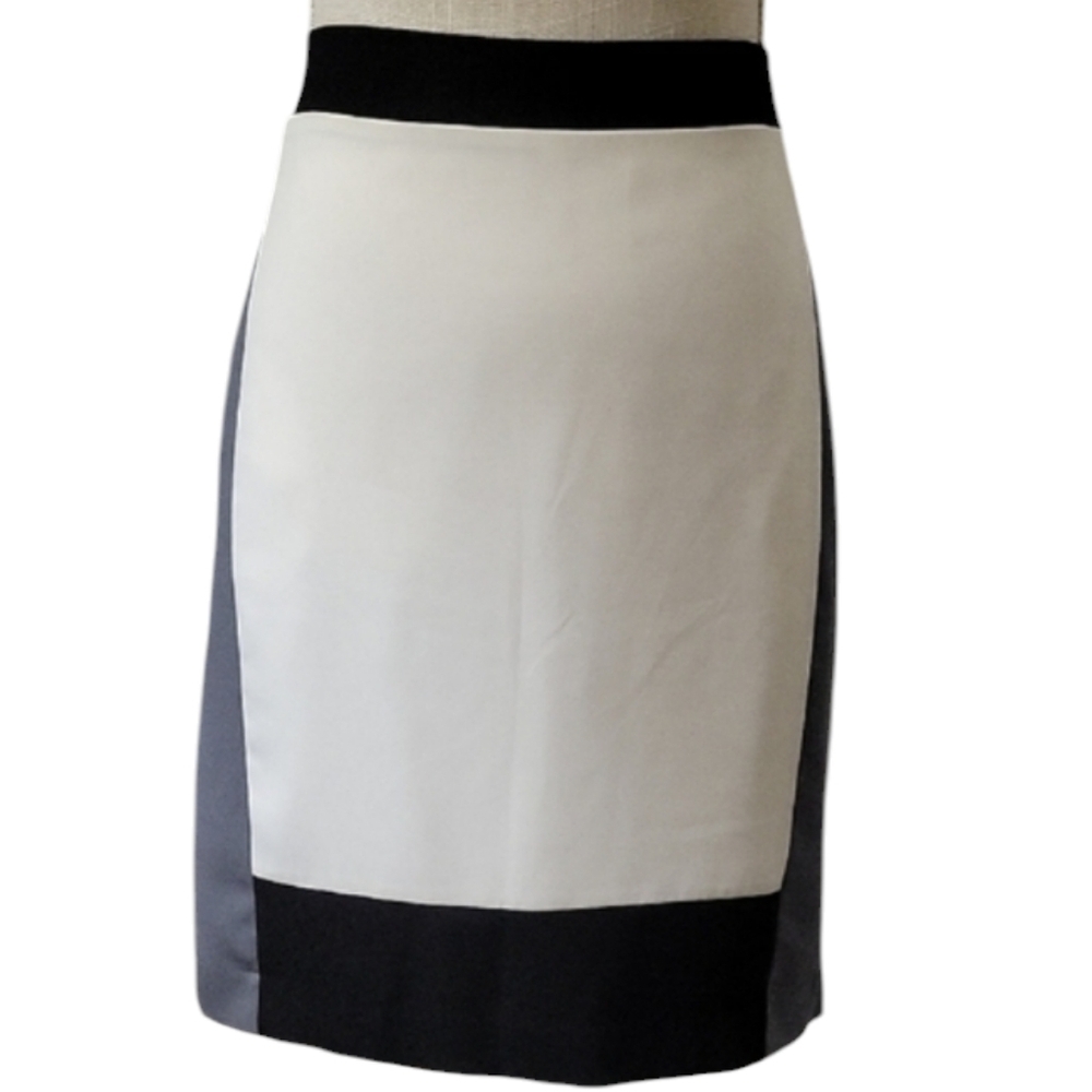 Narciso Rodiguez for Design Nation Chic Colorblock Skirt - Black, White, Gray